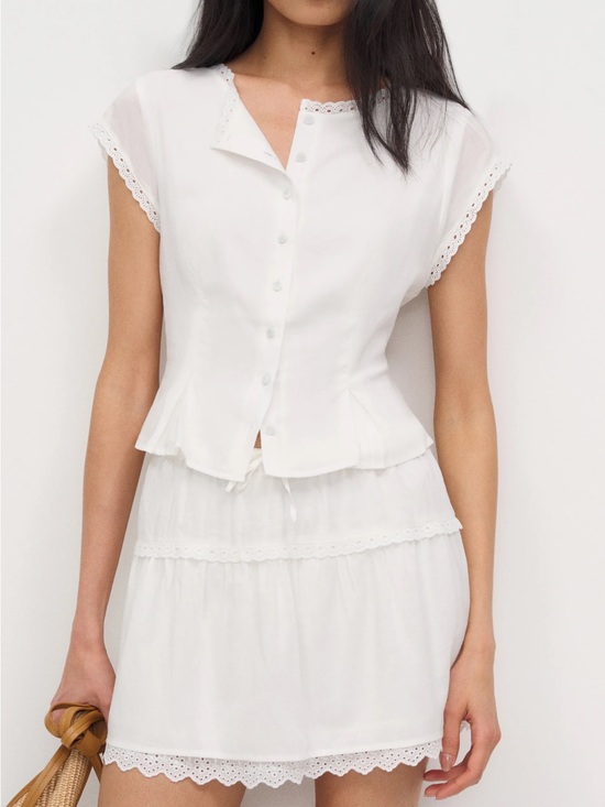 Reformation Tops - Reformation White Valetta Two Piece